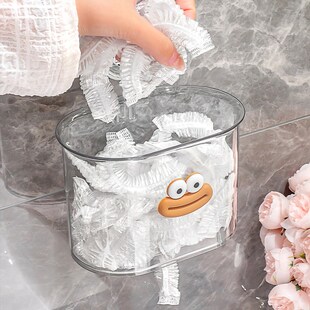 吸盘保鲜膜套收纳盒壁挂抽取式一次性保鲜袋罩收纳神器过滤网盒子