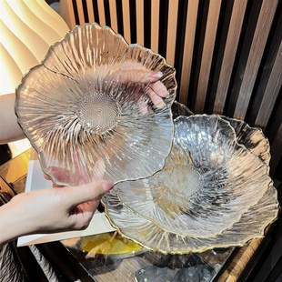轻奢风水果盘水晶玻璃碗特别好看C高级精致商家用客厅2023新款