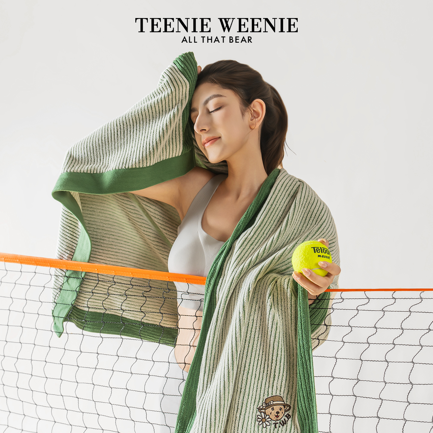 TeenieWeenie小熊全棉浴巾家用吸水纯棉男女成人洗澡裹巾2025新款
