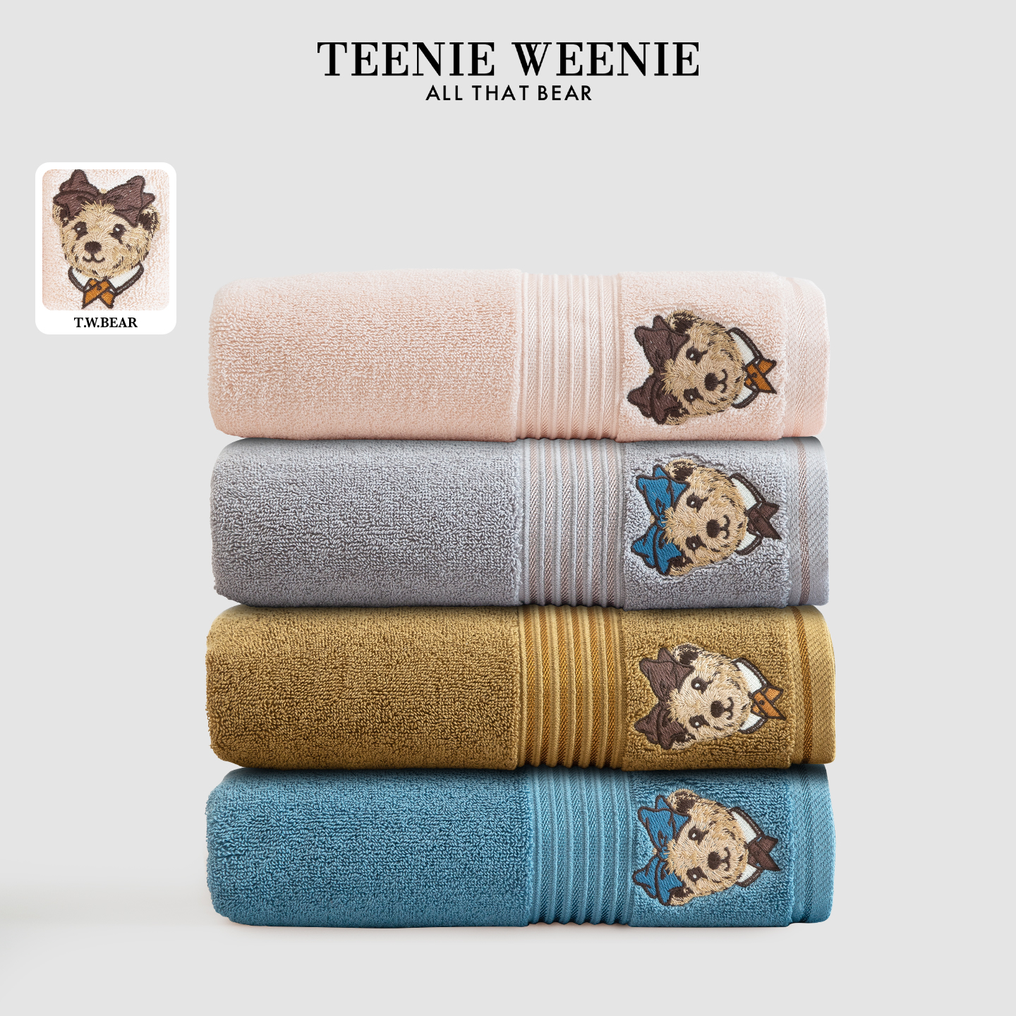 TeenieWeenie小熊纯棉毛巾7A抗菌