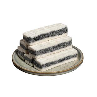 正宗黑米芡实糕无蔗糖八珍糕小吃黑芝麻糕点粗粮独立包装代餐食品