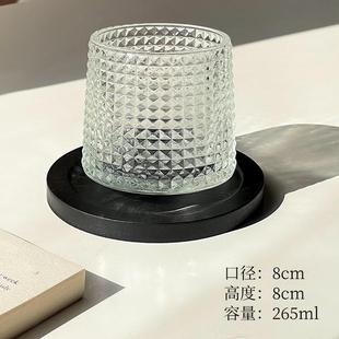 新品小众ins风玻璃旋转洋酒杯威士忌杯水杯果汁杯160ml网红杯解压