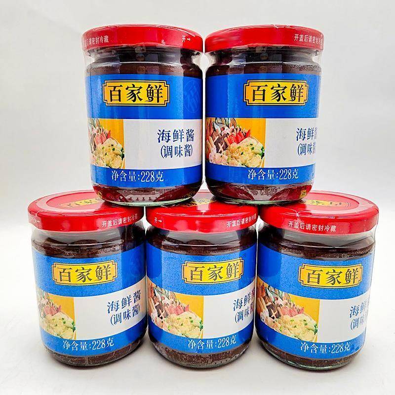 百家鲜海鲜酱228g瓶装餐馆食堂手抓饼烧烤金沙排骨调料腌制烧烤餐