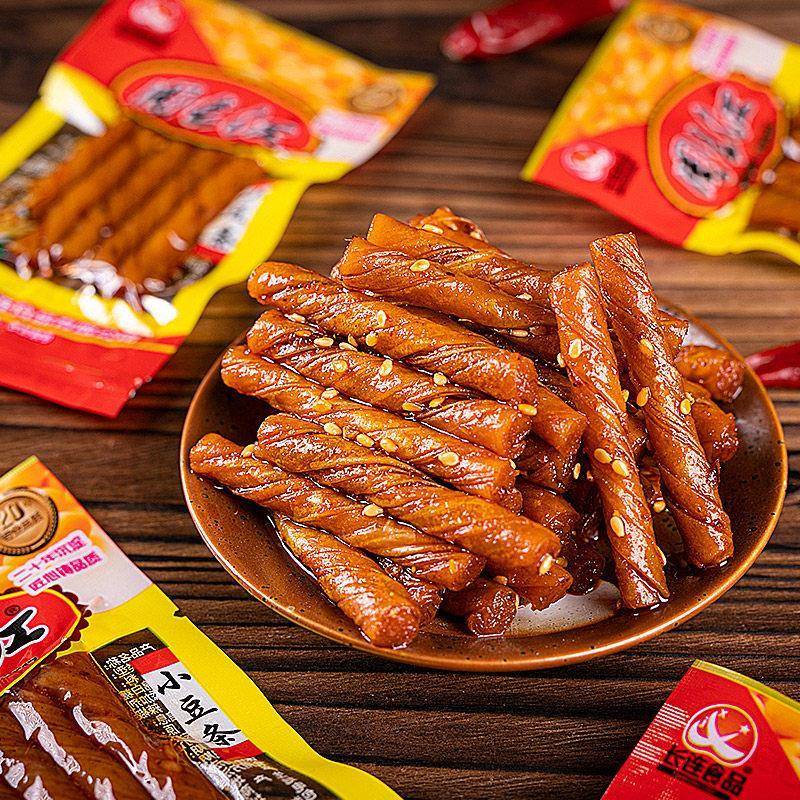 周长江小豆条豆筋辣条豆干相思卷豆皮小零食怀旧小吃麻辣儿时经典