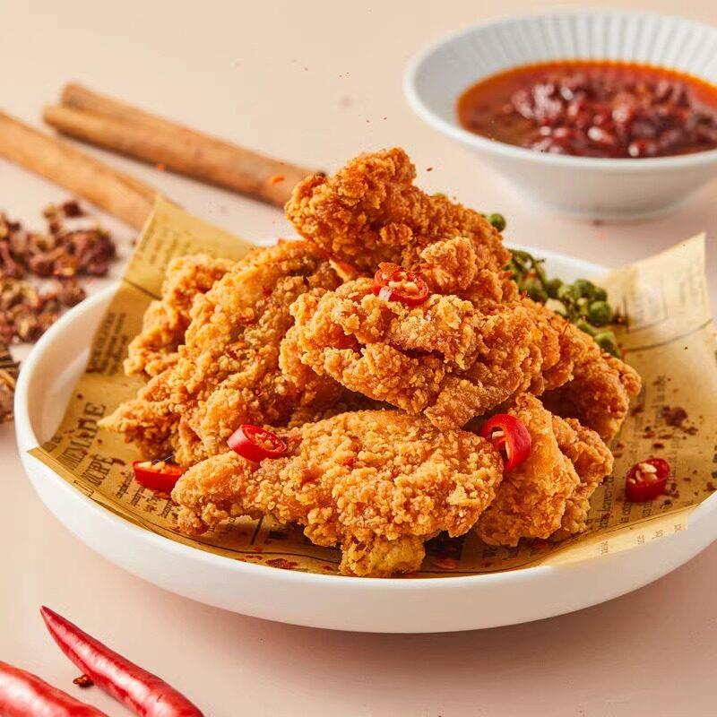 新货圣农脆皮炸鸡川辣原味孜然麻伴翅鸡翅冷冻炸鸡空气炸锅食材半