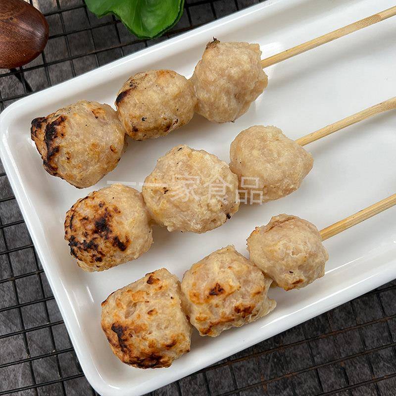 新货永达素烧丸子串10串照烧脆骨丸鸡肉丸日式丸子串软骨串加热即
