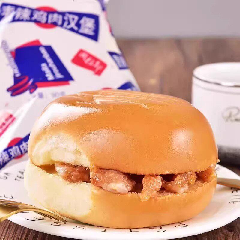 新货香麦辣鸡肉汉堡面包整箱学生早餐开袋即食夹心面包鸡腿堡夜宵