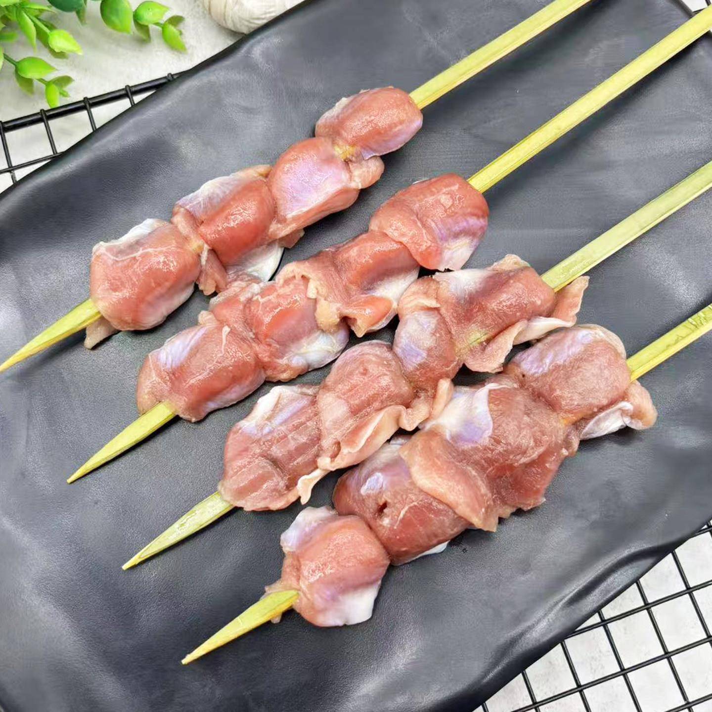 新货日式烧鸟鸡胗串商用冷冻半成品鸡肫串鸡杂鸡肾凤胗串烧烤食材