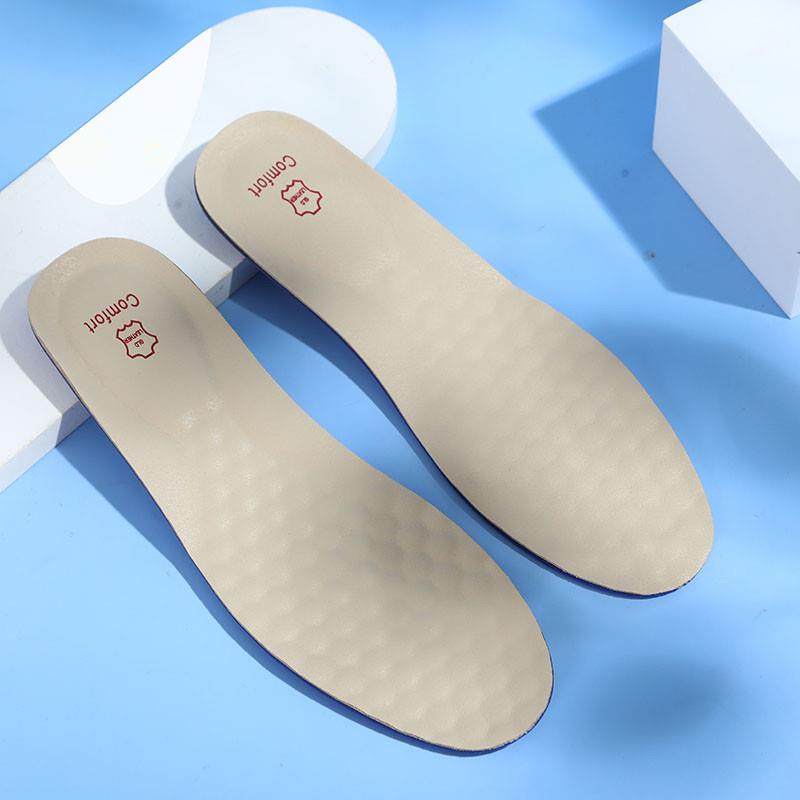 新品正装休闲牛皮皮鞋垫男女款透气吸汗加厚真皮超软运动减震软底