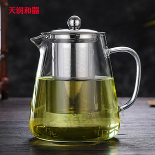 包郵 功夫紅茶泡茶杯 天潤和器防爆裂耐熱玻璃不銹鋼過濾花茶壺套裝