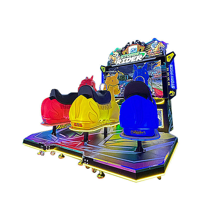 三人投币式冲锋骑士赛马模拟器游戏机大型商场电玩城超市门口