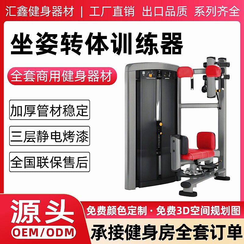 健身房坐姿转体多功能综合训练器商用腹部前倾单双杠辅助健身器材