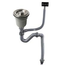 天力厨房单槽水槽大提篮防漏水下水器V弯防臭伸缩软管排水Z6026