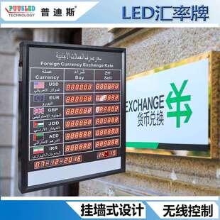 供应LED国外银行汇率电子屏|Led数码汇率牌LED数字屏利率牌