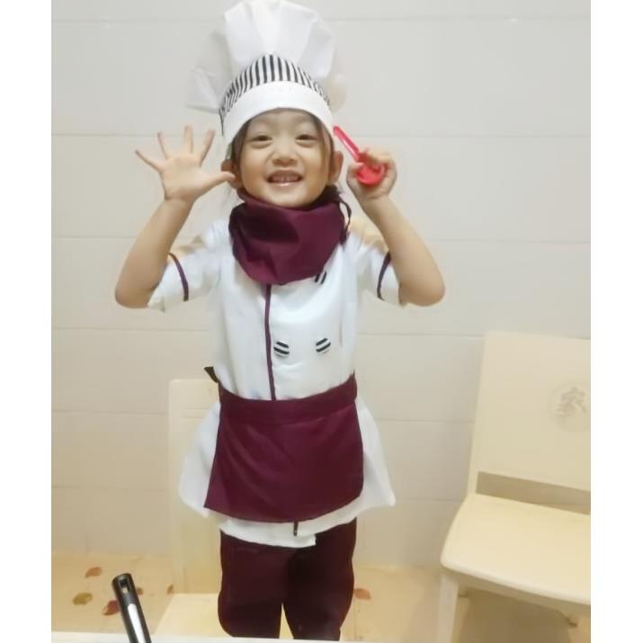 儿童成人亲子厨师服套装烘焙幼儿园烹饪厨师学生角色扮演表演衣服