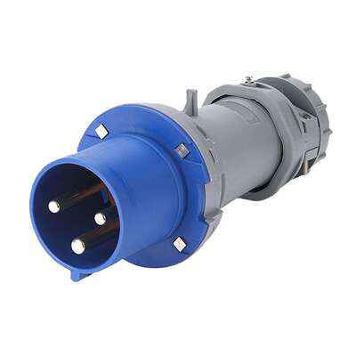 工业插头63013P63A快速防水插头IP44插头63A三孔防尘防雨插头