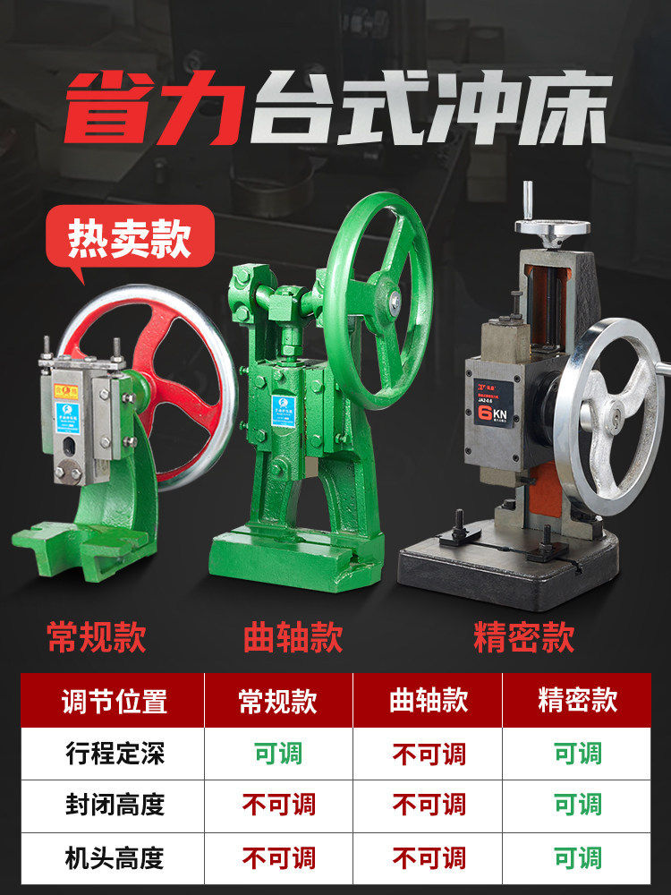 手啤机手动压力机40冲压机小台式小型手压机手摇圆盘手动冲床JH60