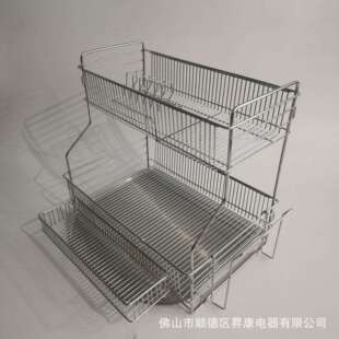 304不锈钢厨房碗架水槽边导流沥碗架餐具收纳台面二层沥水碗碟架