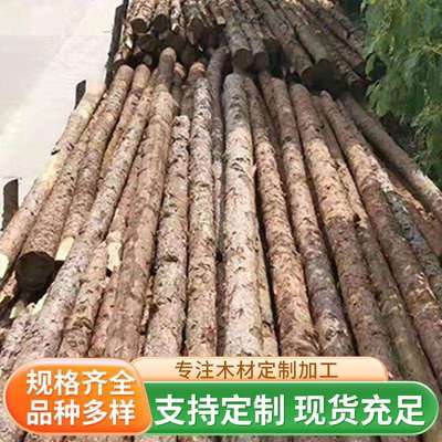 河道驳岸工程用落叶松圆木桩落叶松原木