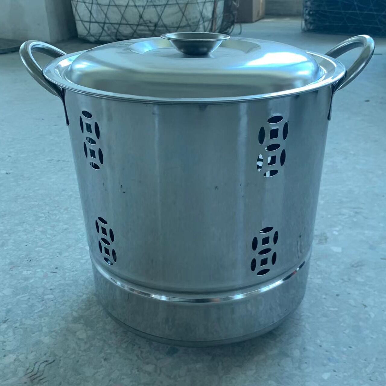 不锈钢聚宝桶烧纸钱桶聚宝桶化金桶焚化炉元宝烧宝桶家用烧纸桶