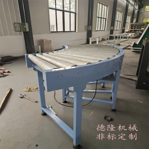90度防滑滚筒转弯输送机压花滚筒流水线物流快递分拣输送设备