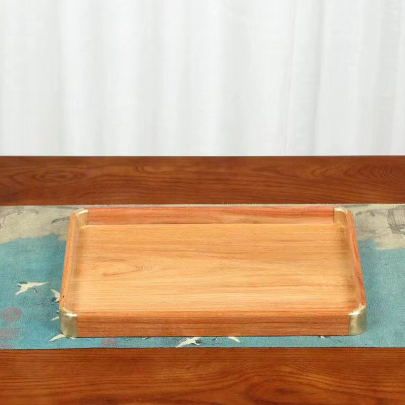 缅甸花梨木小型家用沥水茶盘