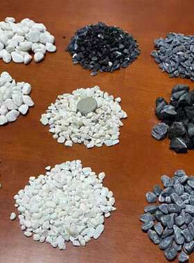 供应黑色砾石白色水洗石园林庭院花园铺地造景碎石枯山水石子