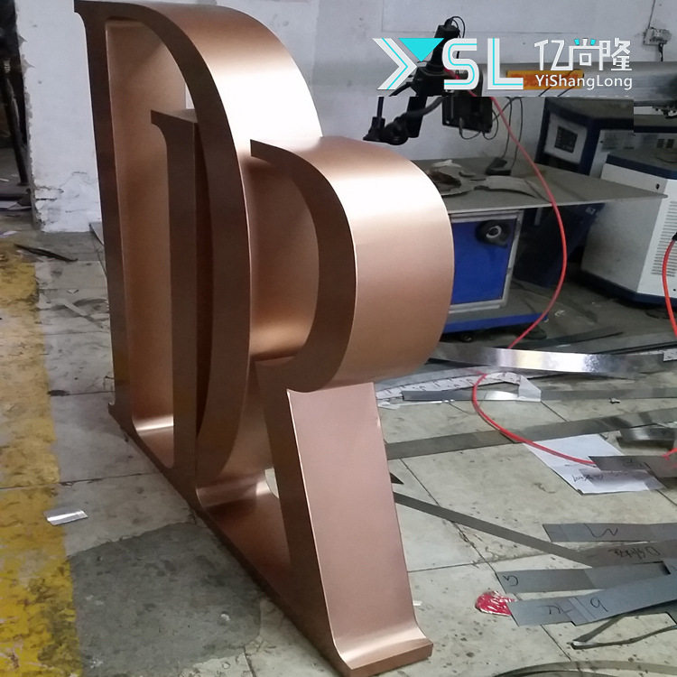 厂家制作三维立体字连体烤漆双面广告字大型楼顶不锈钢招牌字