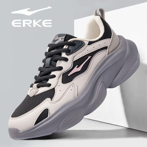 鸿星尔克夏季新款女鞋休闲鞋复古厚底运动鞋减震防滑耐磨老爹鞋