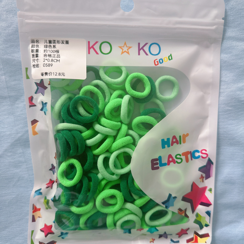 多巴胺彩色拇指发圈儿童扎头发不伤发皮筋女童高马尾发绳头饰头绳
