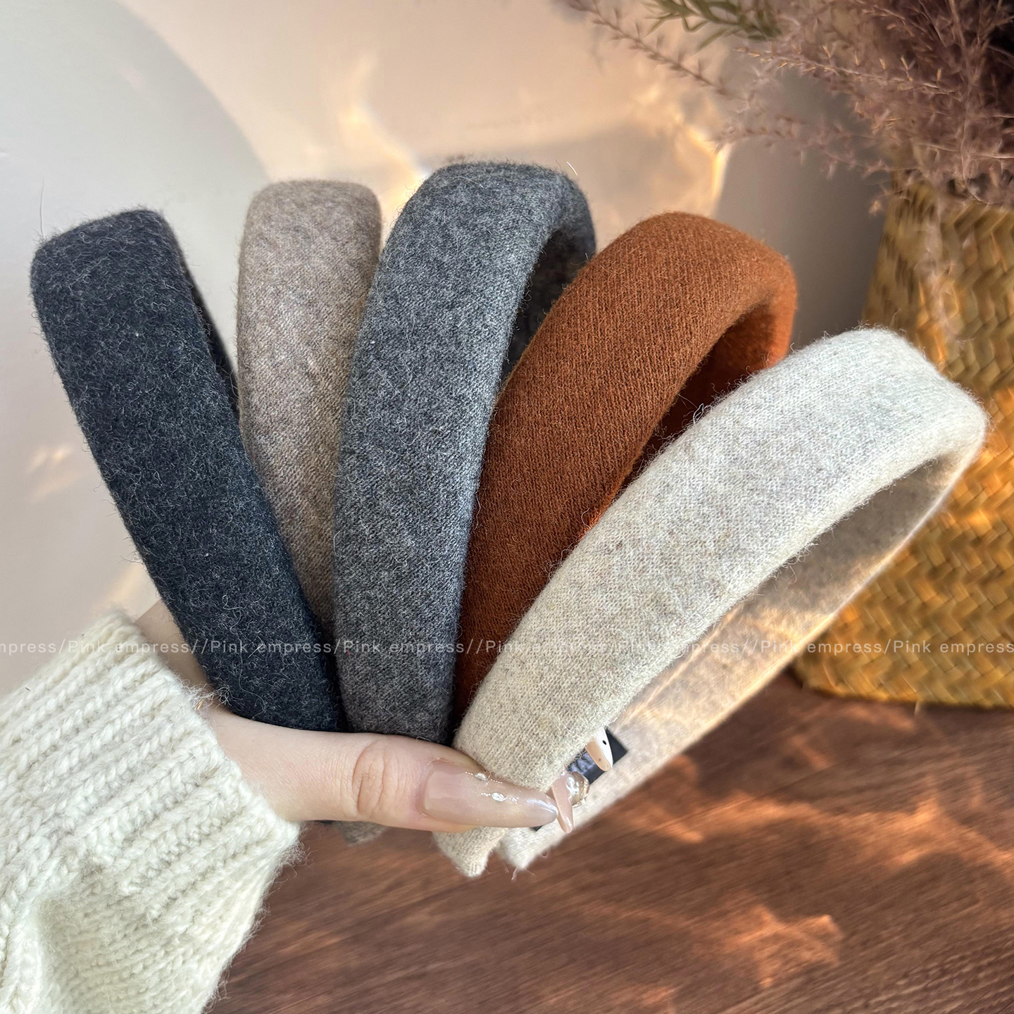 高级感毛昵宽边发箍女秋冬日常外戴高颅顶压发头箍显脸小发卡头饰