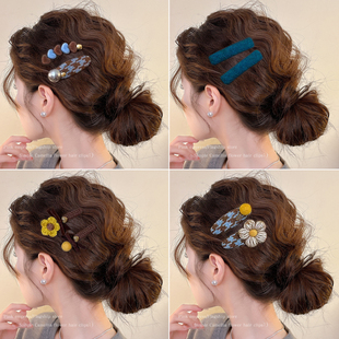 爱心撞色发夹边夹女高级感刘海侧边夹发卡秋冬过渡期头饰碎发夹子