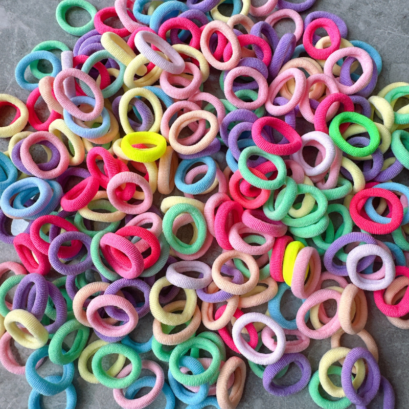 新款糖果色彩色儿童小皮筋不伤发高弹力高颜值小号发圈女童小头绳