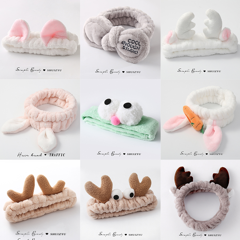 洗脸束发带春夏季女童发卡发箍女头箍2025年可爱网红头套绑发头饰