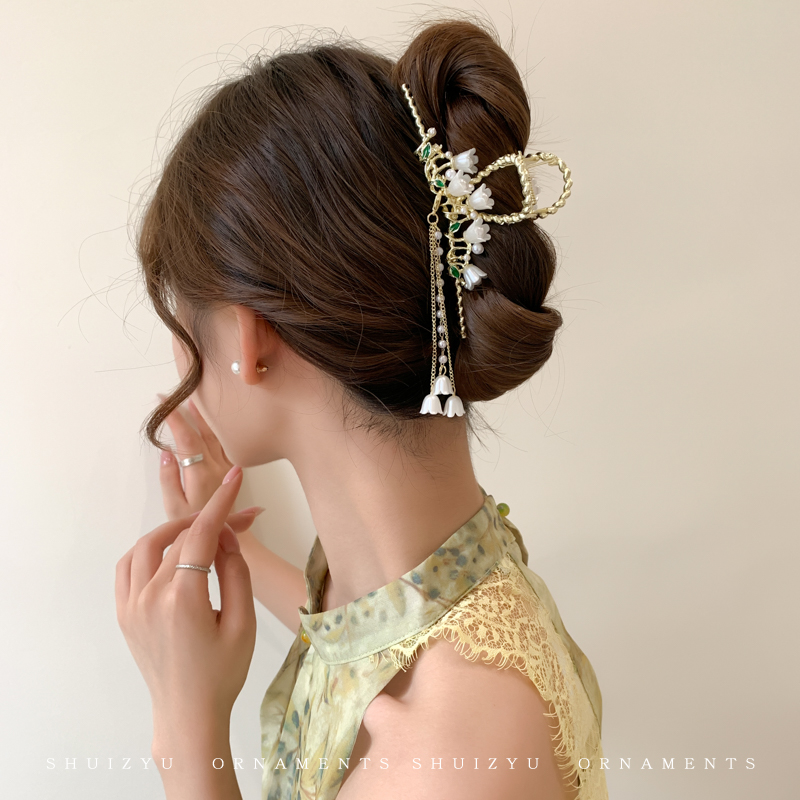 古风汉服流苏抓夹发卡