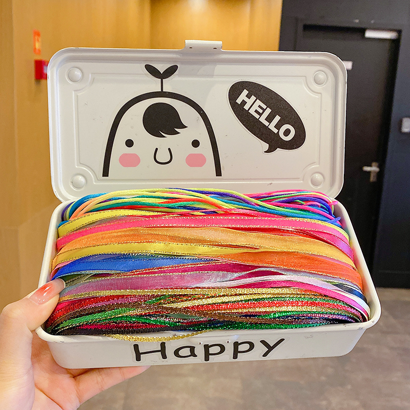 编发彩绳神器脏辫发绳丝带儿童藏辫彩色ins韩国七彩头绳辫子头饰