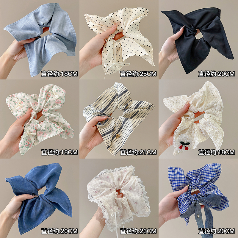 温柔方巾大肠发圈女2025新款慵懒风扎头皮筋发绳超大马尾头绳头饰