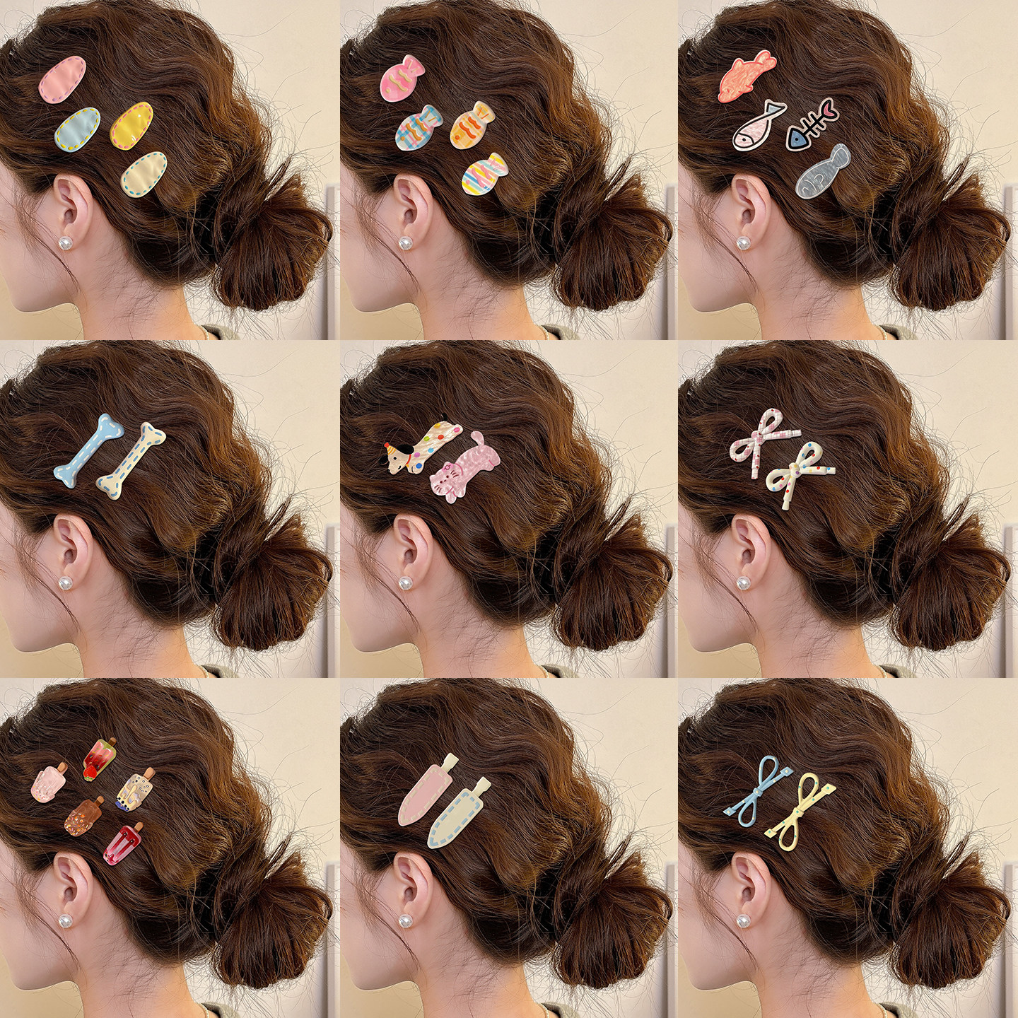 侧边碎发刘海夹女2026新款高级感前额夹子多巴胺发夹可爱发卡头饰