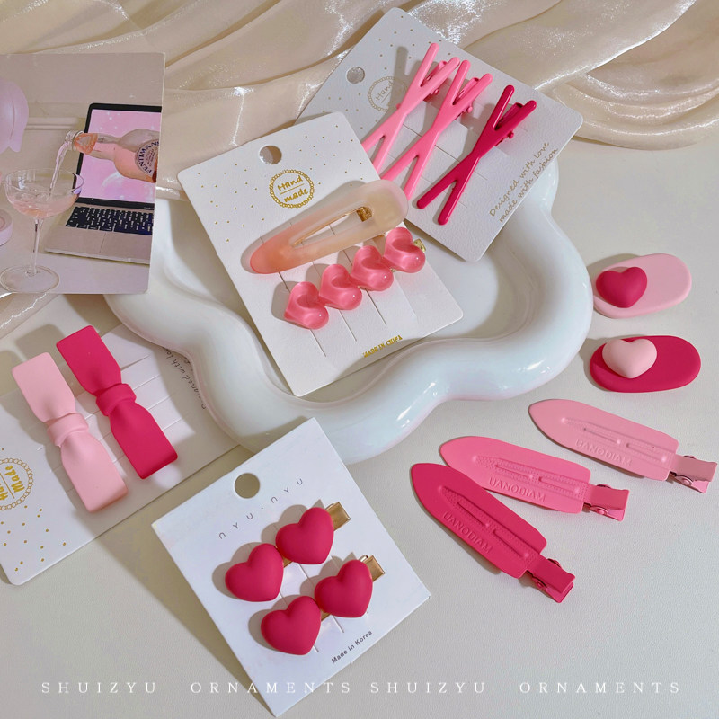 粉色多巴胺发夹y2k饰品碎发鸭嘴夹女2026新款小发卡可爱夹子头饰,饰品/流行首饰/时尚饰品新,发饰,淘宝优惠券,粉丝福利购,淘宝优惠卷