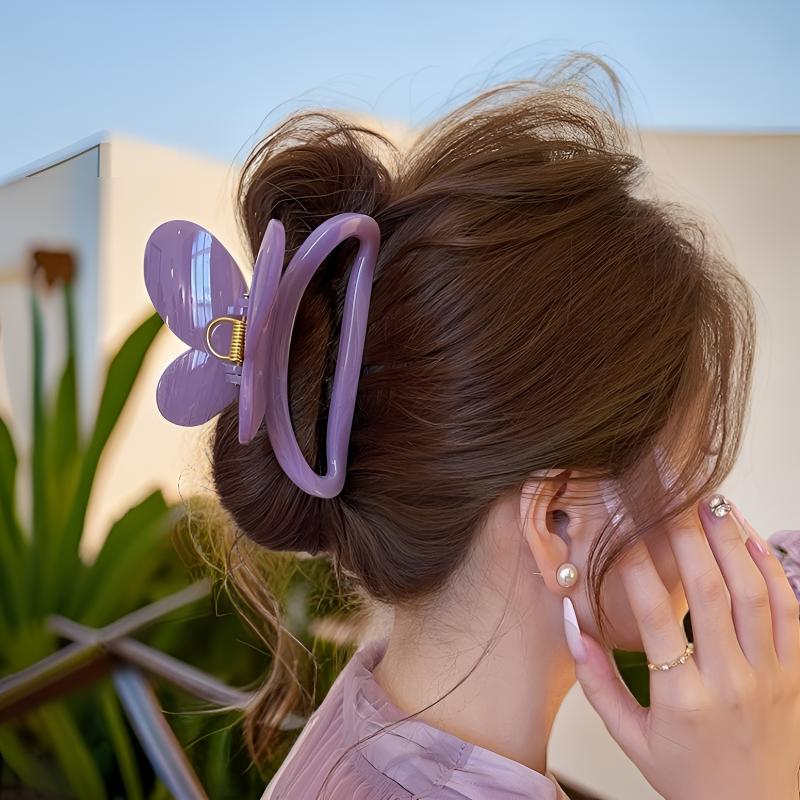 13号法式蝴蝶头发抓夹女高级感新款大号鲨鱼夹后脑勺盘发夹发饰