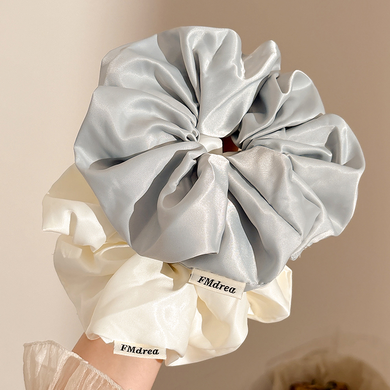 法式缎面大肠发圈慵懒风扎头发头绳头花女高级感马尾发饰大号发绳