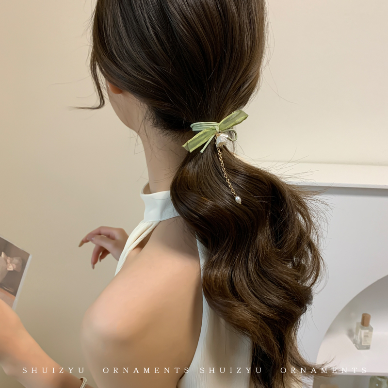 夏季森系铃兰花发绳女生扎头发