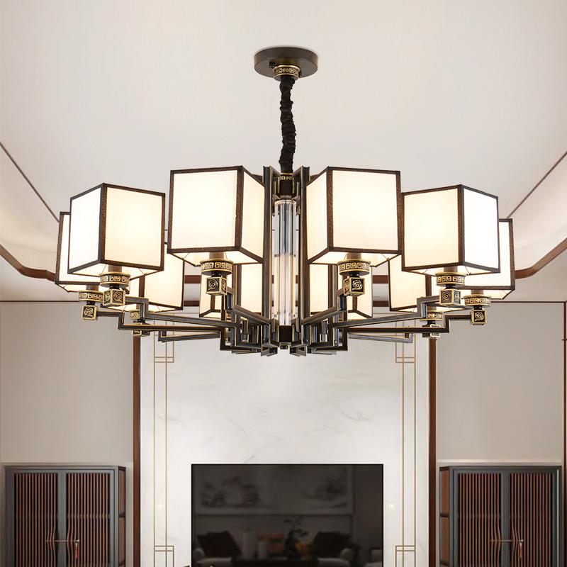 新中式全铜吊灯客厅灯2023年新款家用餐厅灯中国风现代简约工程灯