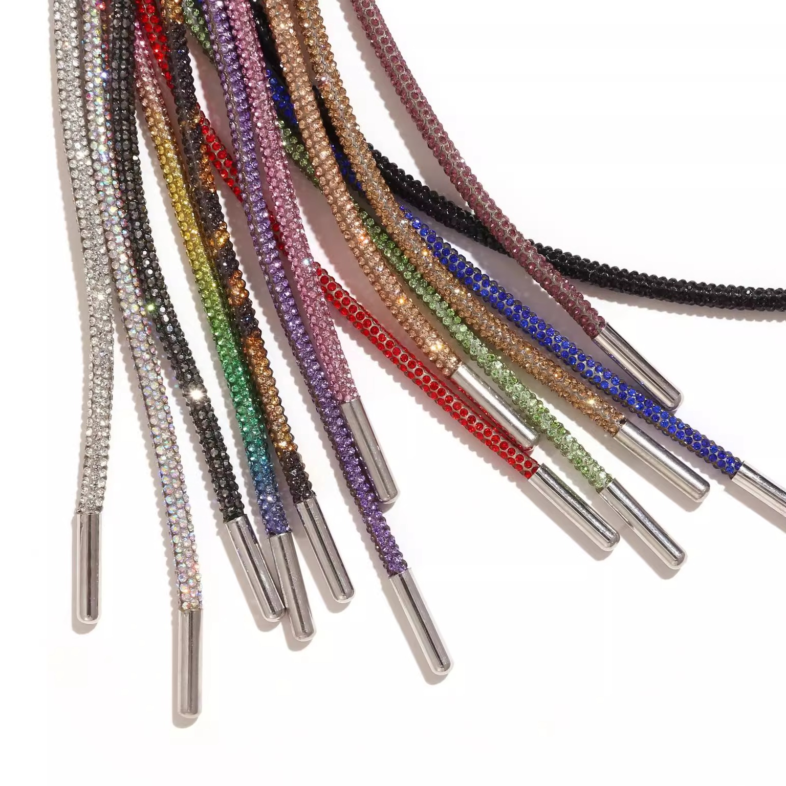 圆形满钻鞋带潮流个性