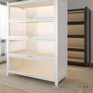 钢制阳台柜家用储物柜落地一体靠墙置物架多层收纳柜防水防晒柜子