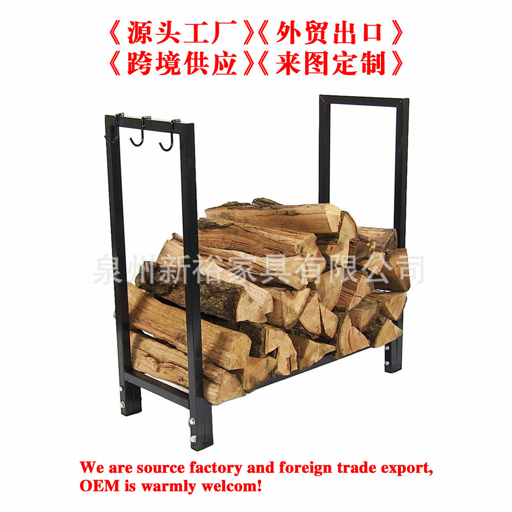 火柴架壁炉工具铁艺木柴堆放架置物架亚马逊热销爆款