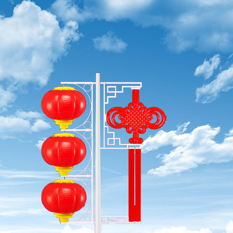 节日路灯大红灯笼串户外防雨三四连串灯笼广告灯笼挂件厂家批发