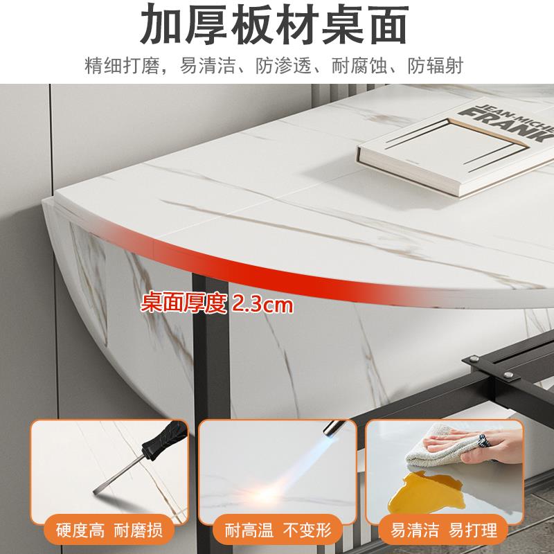 折叠桌子简易餐桌可变圆桌小户型吃饭桌子客厅大圆桌家用10人