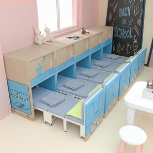 幼儿园小学生床午睡床教室入柜式儿童折叠午休床学校托管床