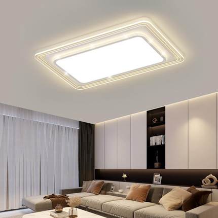 LED吸顶灯客厅灯现代简约餐厅卧室灯奶油风温馨无极调光中山灯具